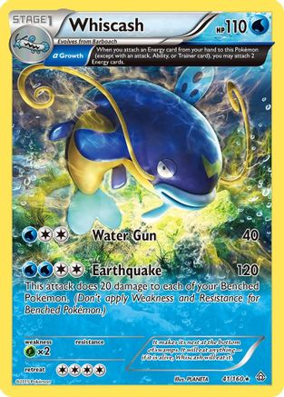 Whiscash (Alpha) 041/160 [XY  Primal Clash]  - Reverse Holofoil