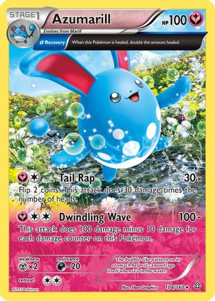 Azumarill (Alpha) 104/160 [XY  Primal Clash]  - Holofoil
