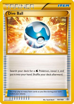 Dive Ball (161 Secret Rare) 161/160 [XY  Primal Clash]  - Holofoil