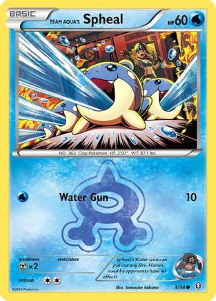 Team Aqua's Spheal 003/34 [Double Crisis]  - Reverse Holofoil