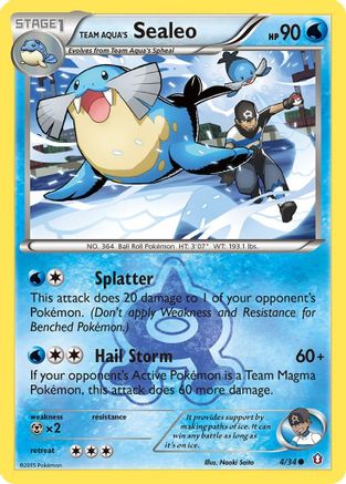 Team Aqua's Sealeo 004/34 [Double Crisis]  - Reverse Holofoil