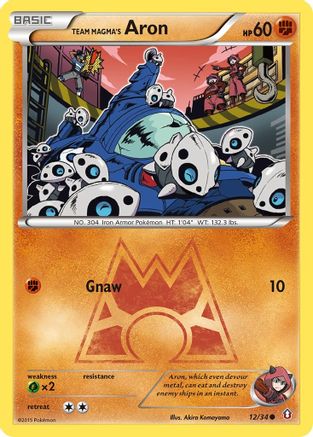Team Magma's Aron 012/34 [Double Crisis]