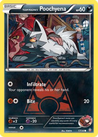 Team Magma's Poochyena 017/34 [Double Crisis]  - Reverse Holofoil