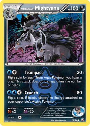 Team Aqua's Mightyena 018/34 [Double Crisis]