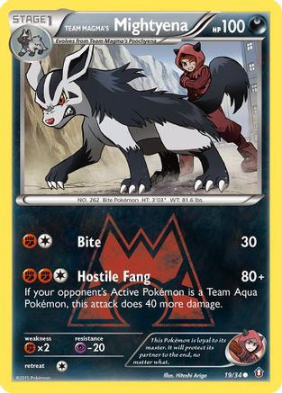 Team Magma's Mightyena 019/34 [Double Crisis]