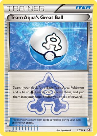 Team Aqua's Great Ball 027/34 [Double Crisis]