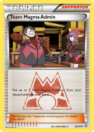 Team Magma Admin 029/34 [Double Crisis]  - Reverse Holofoil