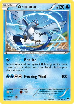 Articuno (16) 016/108 [XY  Roaring Skies]  - Reverse Holofoil
