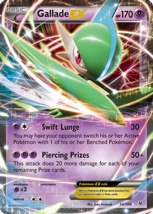 Gallade EX 034/108 [XY  Roaring Skies]  - Holofoil