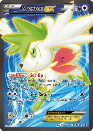 Shaymin EX (106 Full Art) 106/108 [XY  Roaring Skies]  - Holofoil
