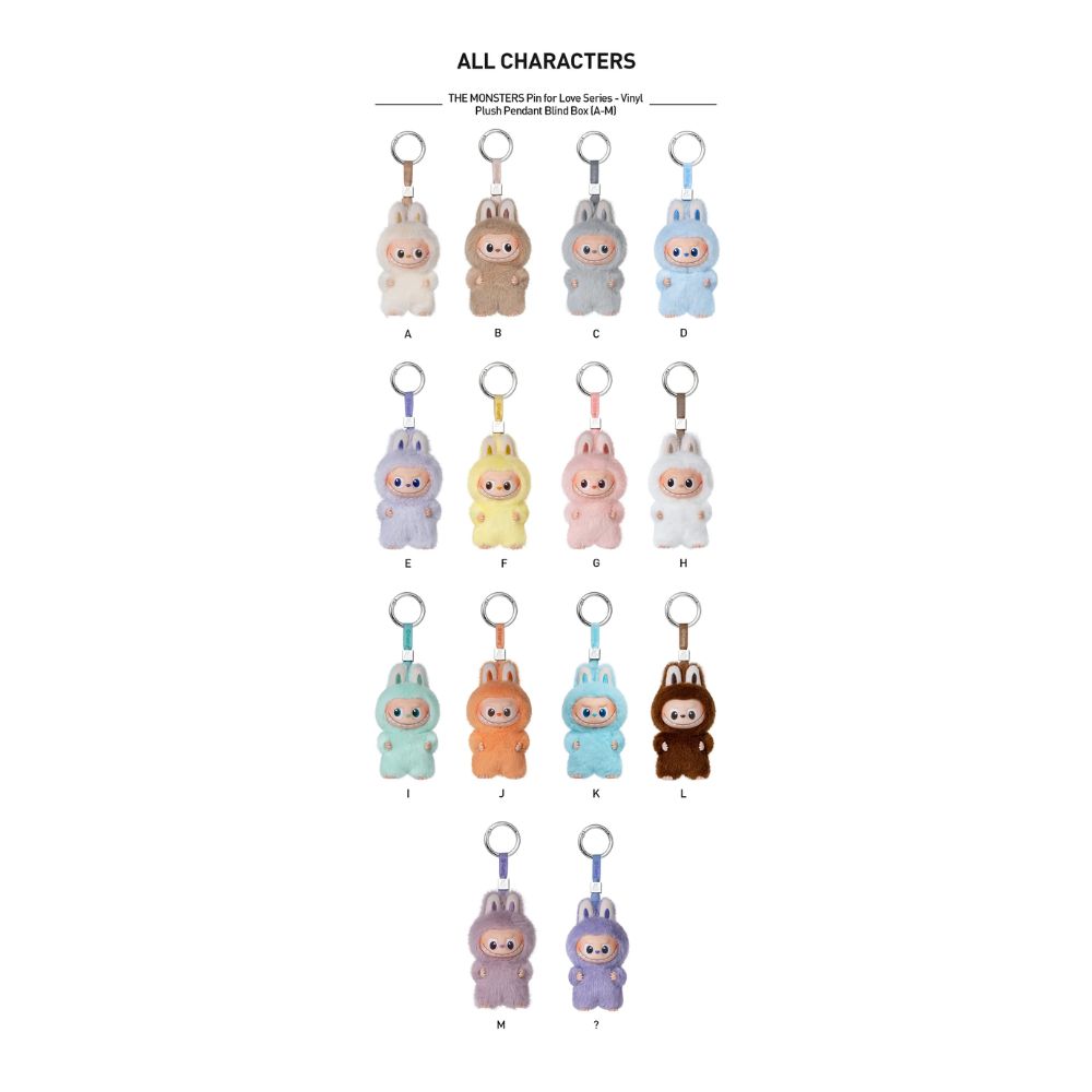 Labubu Pin for Love Blind Box (A-M)