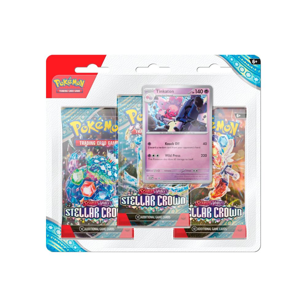 Pokemon Stellar Crown 3 Pack Blister
