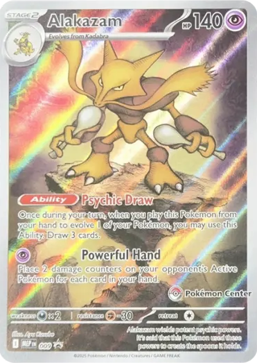 Alakazam 009 (Pokemon Center Exclusive) - Holofoil ME Mega Evolution Promo - Promo