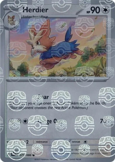 Herdier (Master Ball Pattern) 075/086  - Holofoil